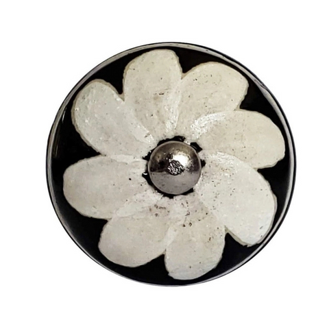 Ceramic Knob - Art Deco Flower