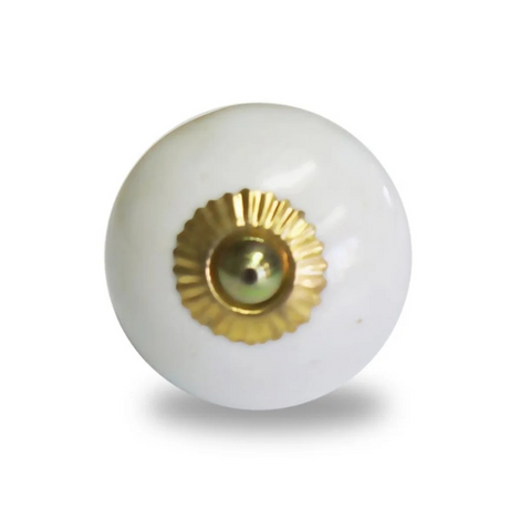 Ceramic Knob - Classic White