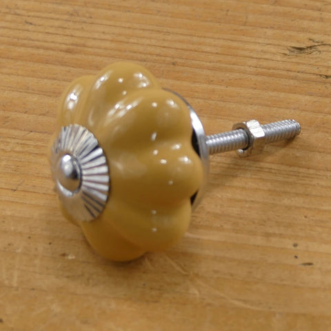 Ceramic Knob - Yellow Pumpkin