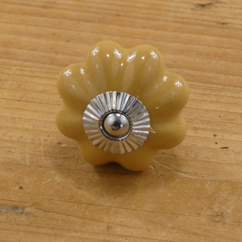 Ceramic Knob - Yellow Pumpkin