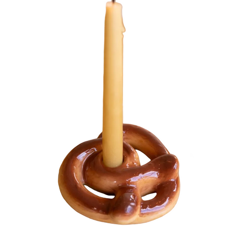 Ceramic Pretzel Candle Holder