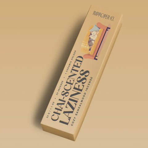 Chai-Scented Laziness Incense (Cozy Sandalwood) - Improper Co.