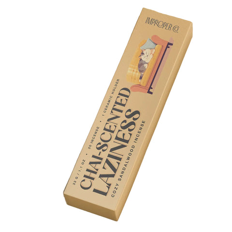 Chai-Scented Laziness Incense (Cozy Sandalwood) - Improper Co.