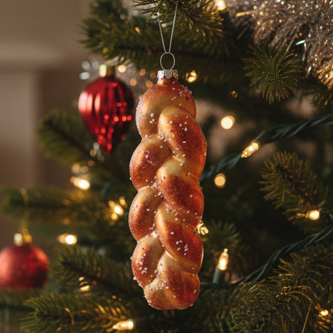 Glass Challah Bread Ornament