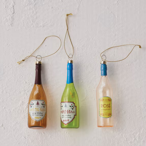 Rosé Bottle Ornament