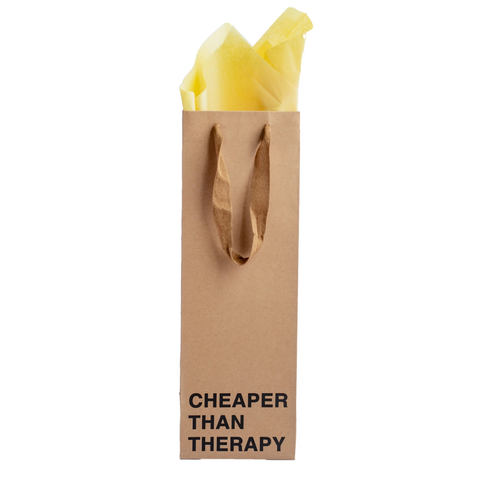 Cheaper Than Therapy Wine Gift Bag