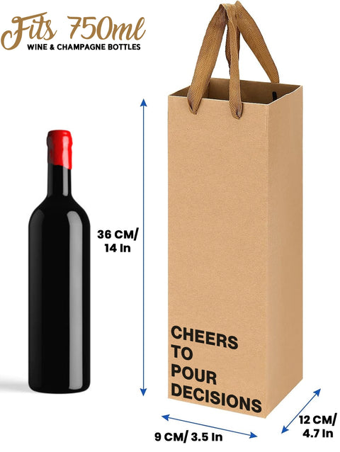 Cheers To Pour Decisions Wine Gift Bag