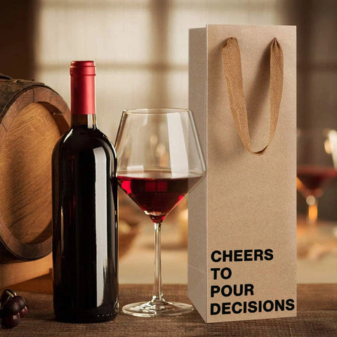 Cheers To Pour Decisions Wine Gift Bag
