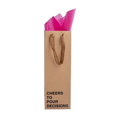 Cheers To Pour Decisions Wine Gift Bag