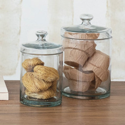 Chiaro Storage Jar w/ Lid, 7.5"