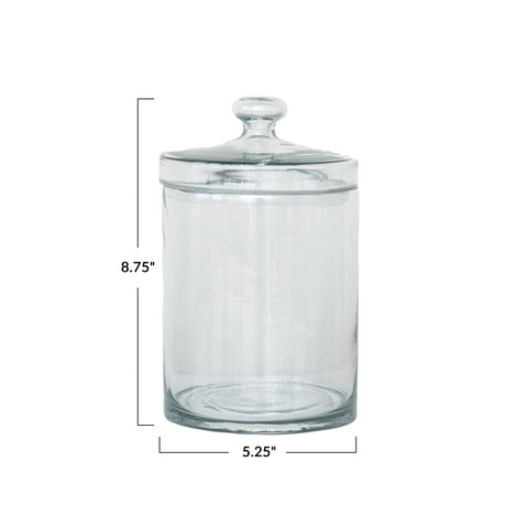 Chiaro Storage Jar w/ Lid, 8.75"