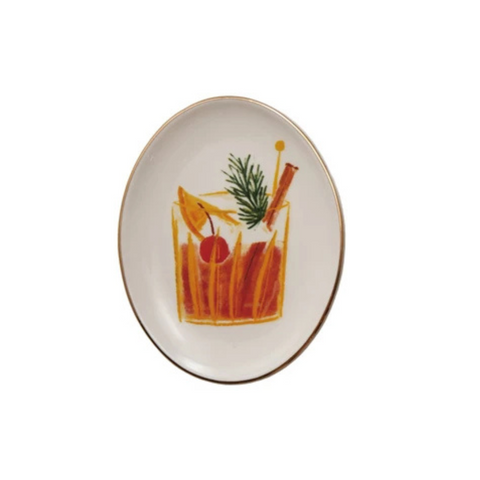 Christmas Beverage Dish - Old Fashioned