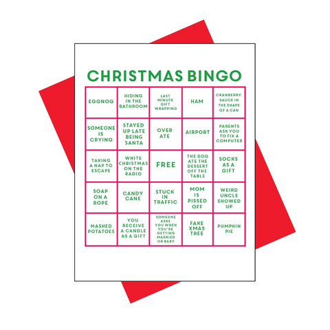 Christmas Bingo Greeting Card