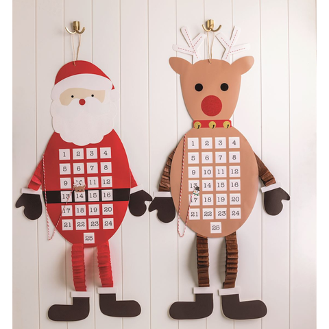 Christmas Countdown Door Hanger - Santa