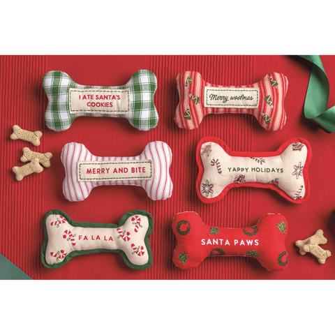 Christmas Dog Bone Toy - Fa La La