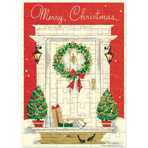 Christmas Home Puzzle Greeting Card - Cavallini