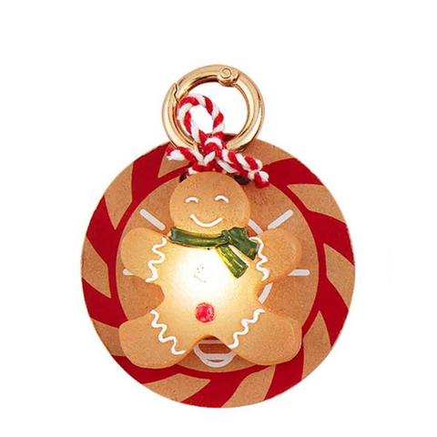 Light-Up Pet Collar Charm - Gingerbread