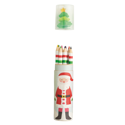 Christmas Pencil & Eraser Set - Red Santa
