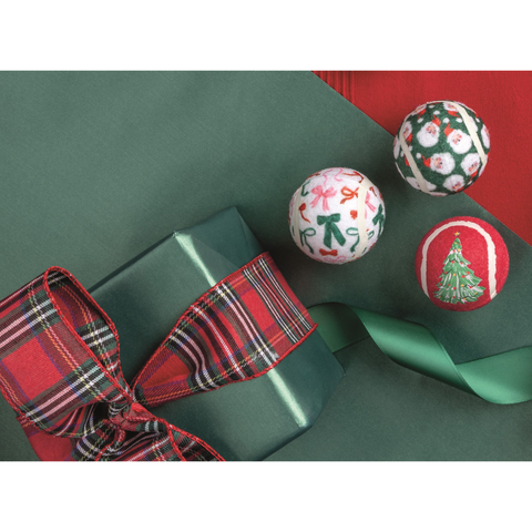 Christmas Pet Tennis Ball - Tree