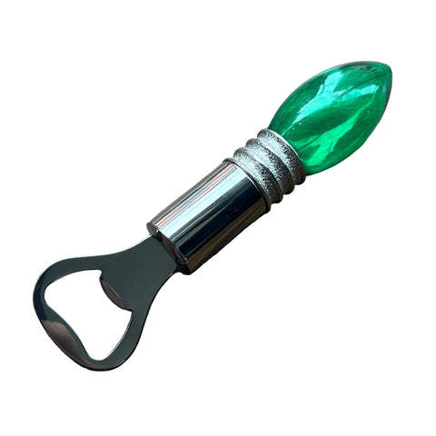 Christmas Bulb Light-Up Bottle Opener - Green