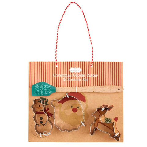 Christmas Cookie Cutter + Spatula Set - Green