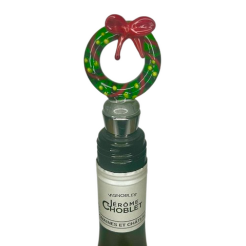 Holiday Icon Bottle Stopper, Wreath