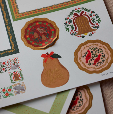 Christmastide Gift Stickers & Labels - Rifle Paper Co