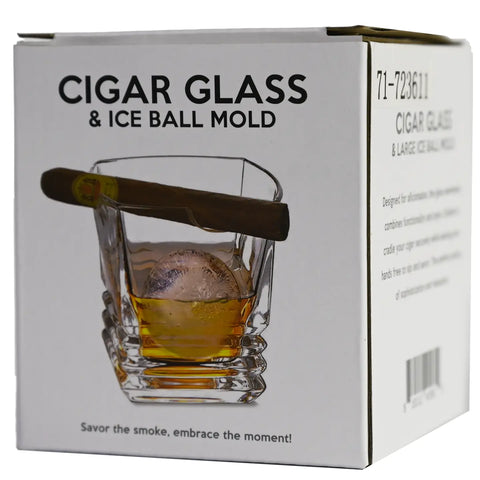 Cigar Glass & Ice Ball Mold