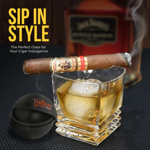 Cigar Glass & Ice Ball Mold