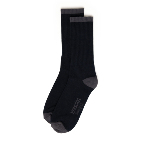 Classic Fit Crew Sock, Black Tonal - Herschel Supply Co.