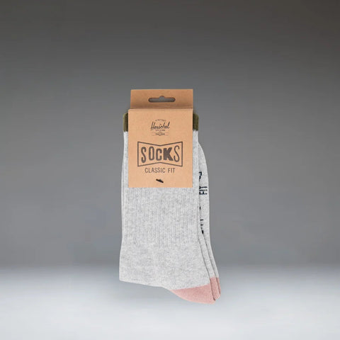 Classic Fit Crew Sock, Heather Light Grey 4-Tone - Herschel Supply Co.