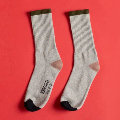 Classic Fit Crew Sock, Heather Light Grey 4-Tone - Herschel Supply Co.