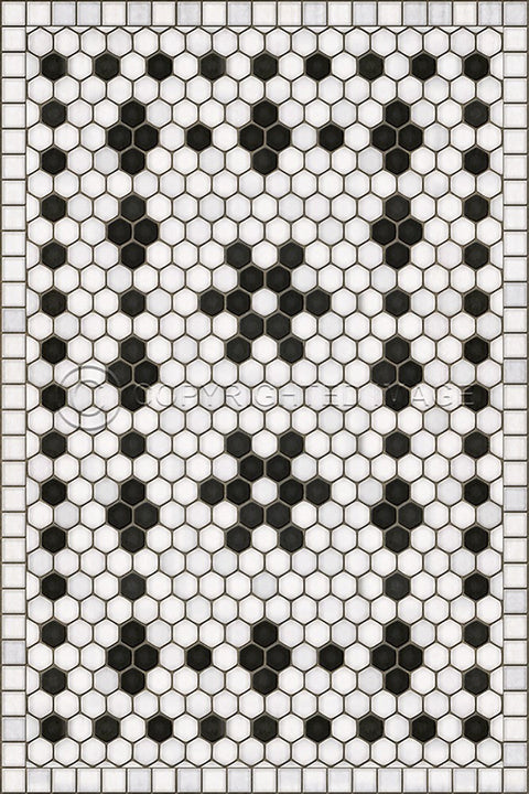 Mosaic B "Clemont Avenue" Vinyl Floorcloth - Spicher & Co.