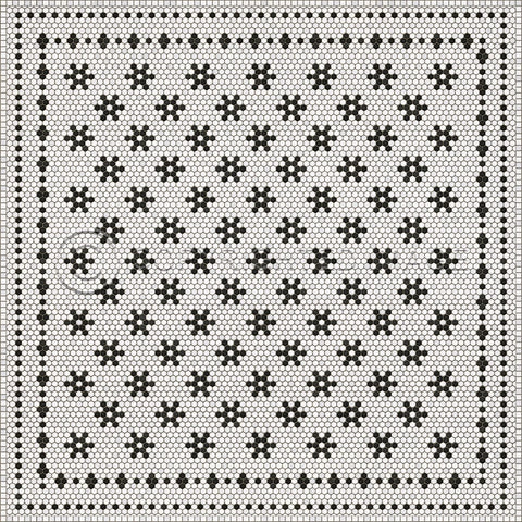 Mosaic B "Clemont Avenue" Vinyl Floorcloth - Spicher & Co.