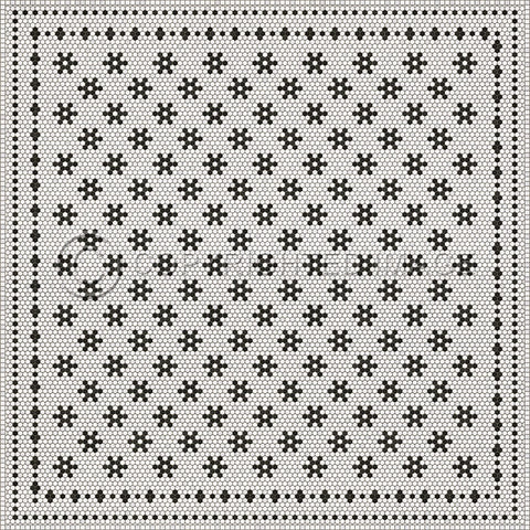 Mosaic B "Clemont Avenue" Vinyl Floorcloth - Spicher & Co.