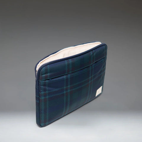 Cloudform Anchor 14 Inch Sleeve, Tartan Plaid Black Iris - Herschel Supply Co.