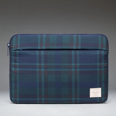 Cloudform Anchor 14 Inch Sleeve, Tartan Plaid Black Iris - Herschel Supply Co.