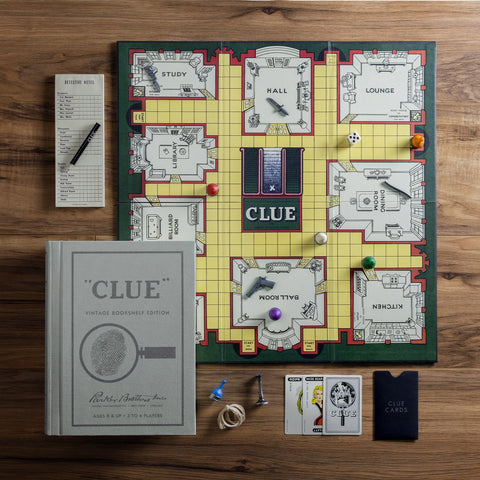 "Clue" - Vintage Bookshelf Edition