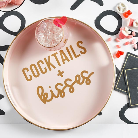Cocktails + Kisses Bar Tray