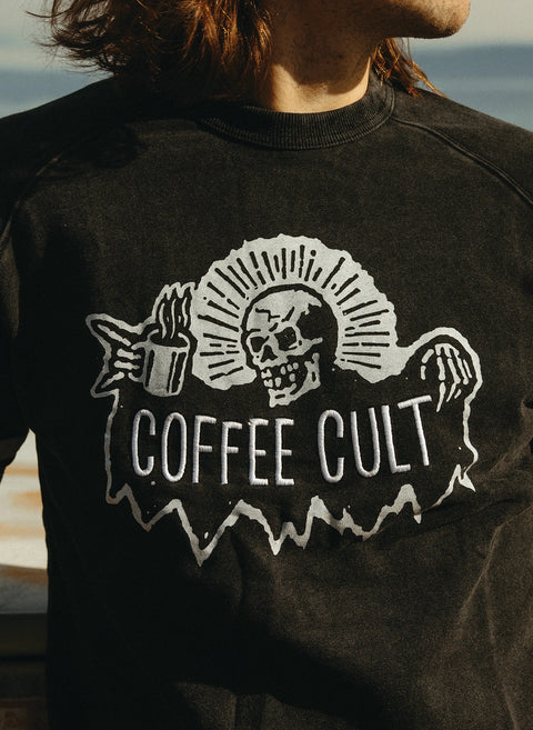 Coffee Cult Crewneck Sweatshirt by Pyknic
