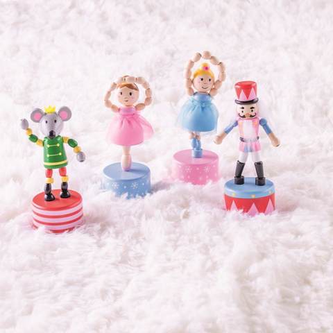 Collapsible Wood Toy - Blue Ballerina