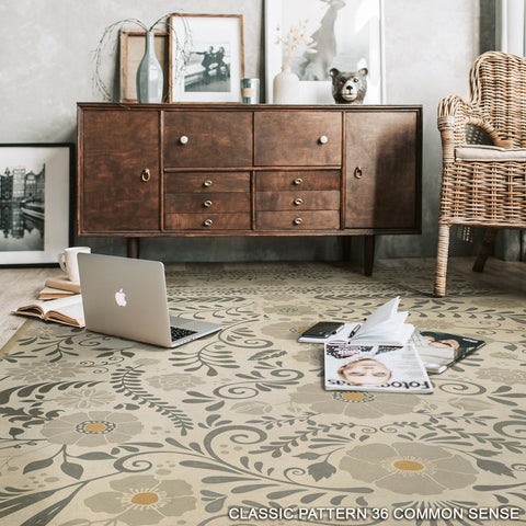 Pattern 36 "Common Sense" Vinyl Floorcloth - Spicher & Co.