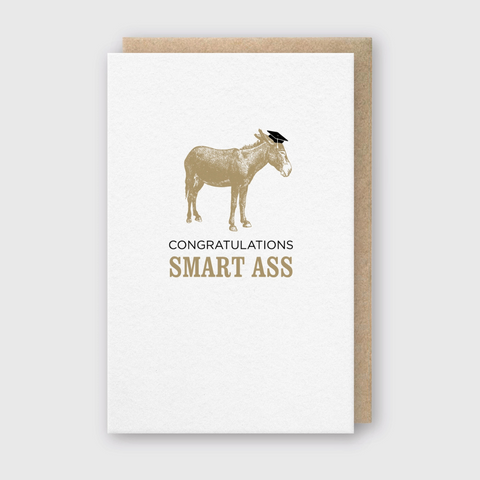 Congratulations Smart Ass Letterpress Greeting Card - Pike Street Press