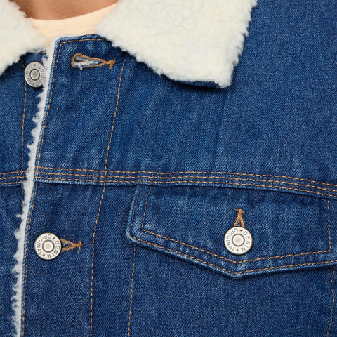 Convoy Denim Trucker Jacket with Sherpa Collar