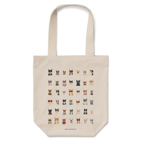 Cool Cats Canvas Tote Bag - Rifle Paper Co