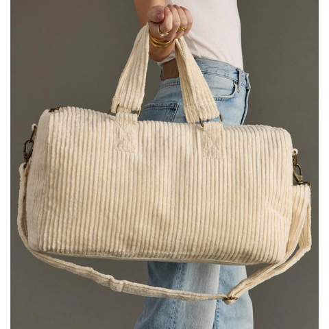 Corduroy Duffel, Cream