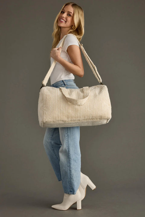 Corduroy Duffel, Cream