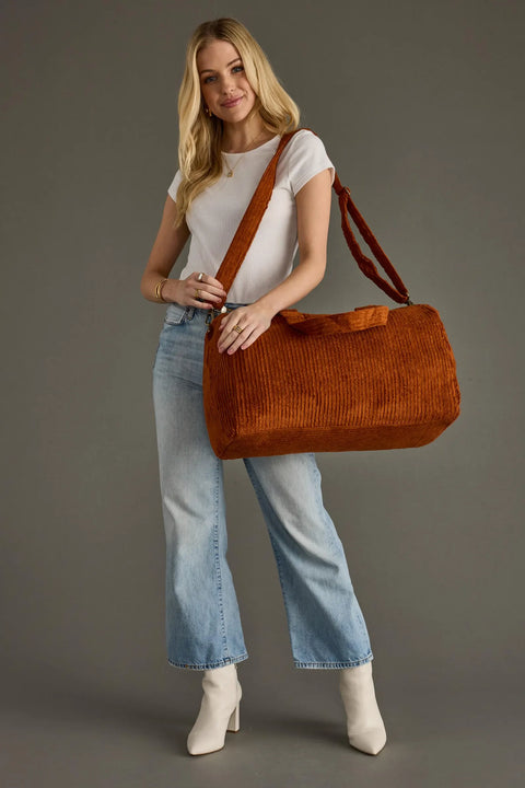 Corduroy Duffel, Rust