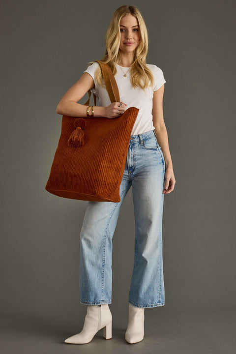Corduroy Tote, Rust