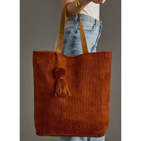 Corduroy Tote, Rust